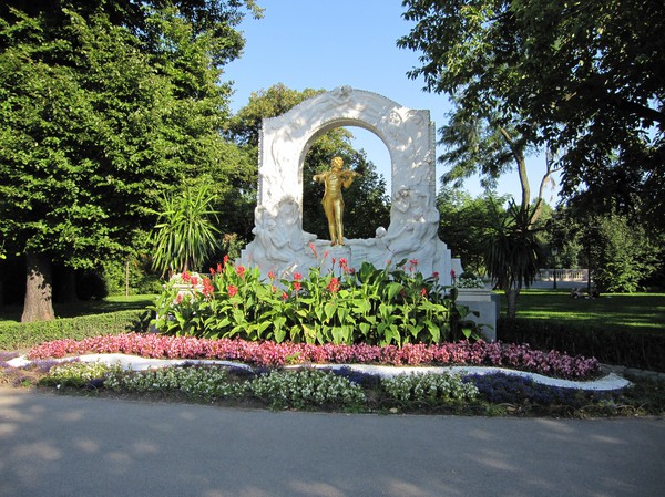 Johann Strauss statyn, Stadtpark, Wien.