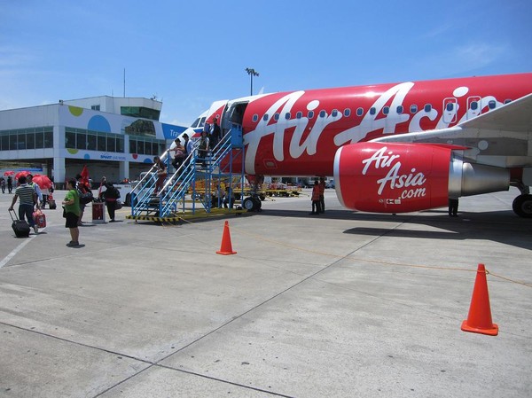 Med AirAsia på Davao international airport.