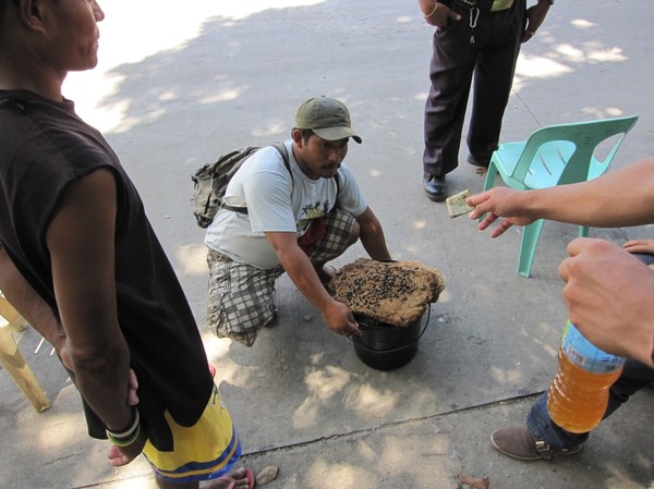 Honungsförsäljning Lipata port, Surigao city.