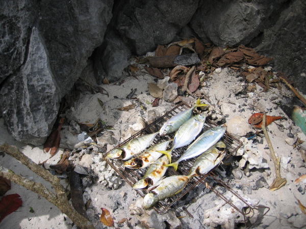 Lunch på en av öarna i skärgården, El Nido, Palawan.