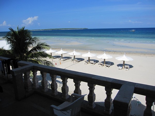 Utsikt från hotellrummet, Santa Fe Beach Club, Bantayan island.