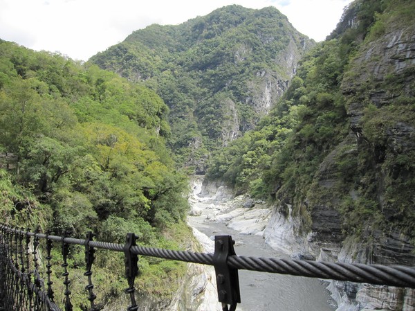 Vandringen genom Taroko Gorge.