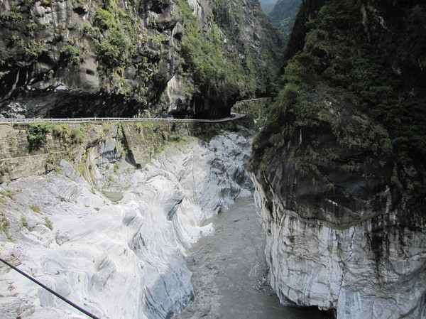 Vandringen genom Taroko Gorge.