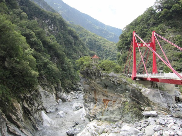 Vandringen genom Taroko Gorge.