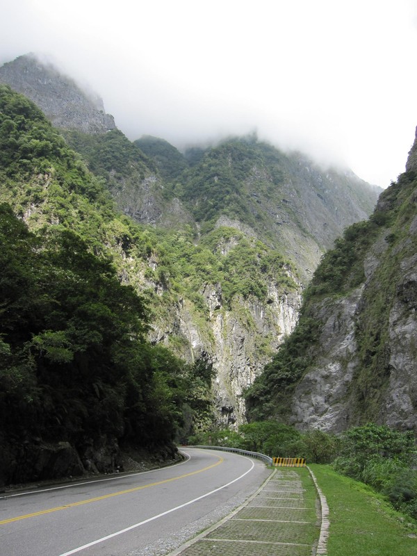 Vandringen genom Taroko Gorge.