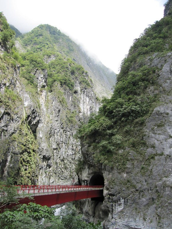 Vandringen genom Taroko Gorge.