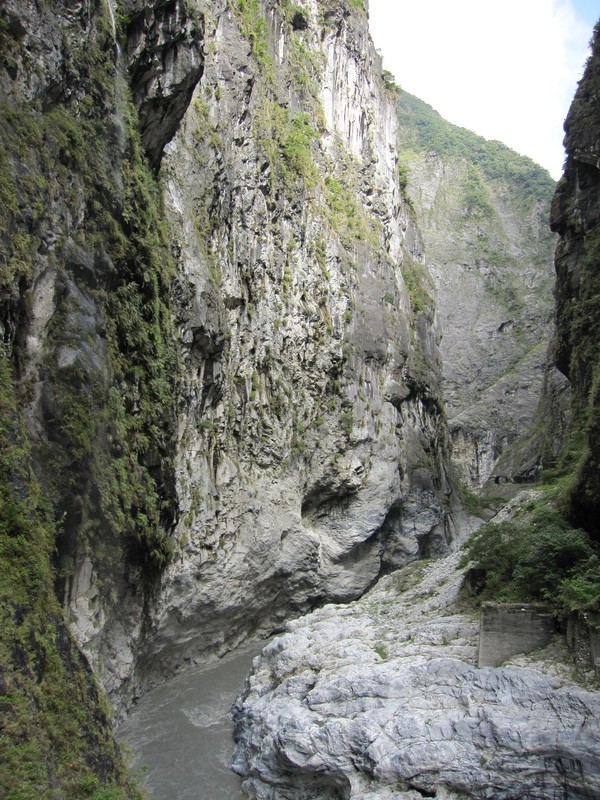 Vandringen genom Taroko Gorge.