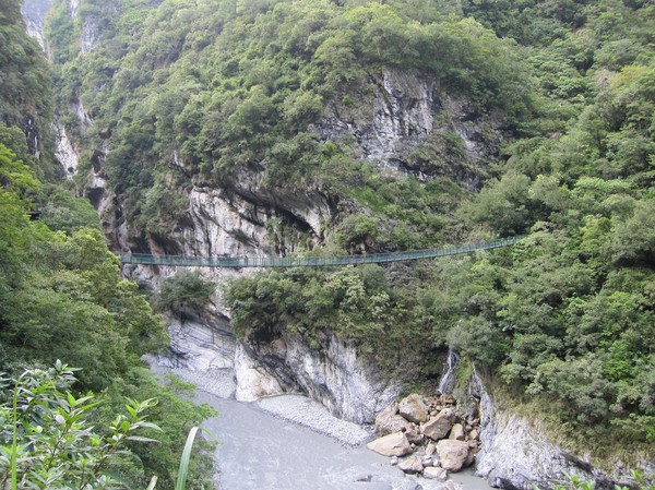 Vandringen genom Taroko Gorge.