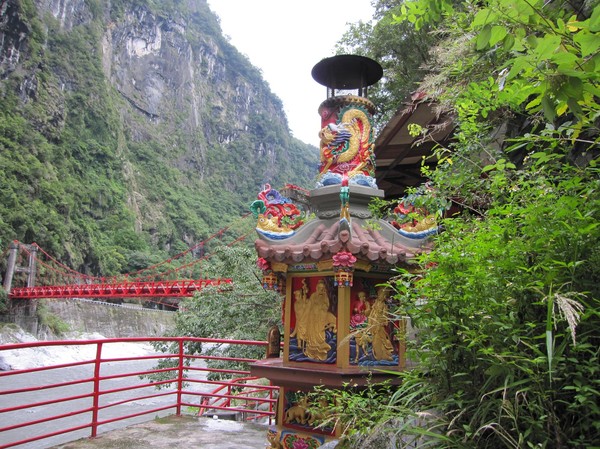 Vandringen genom Taroko Gorge.