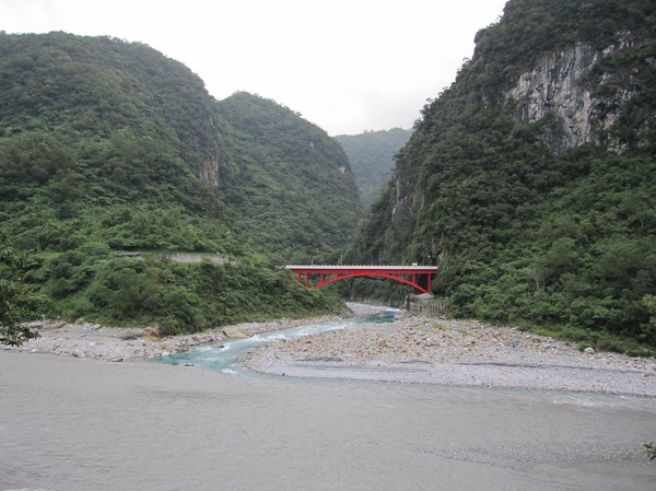 Vandringen genom Taroko Gorge.