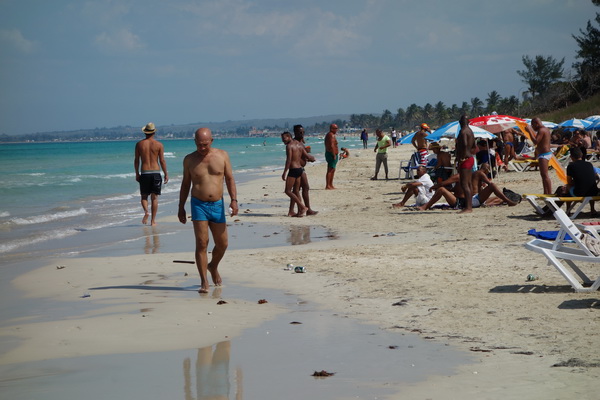 Stranden vid Boca Ciega, Playas del Este, Havanna.