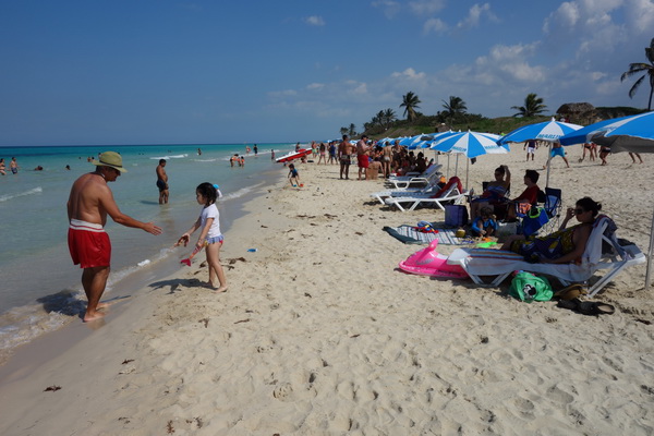 Stranden vid Boca Ciega, Playas del Este, Havanna.