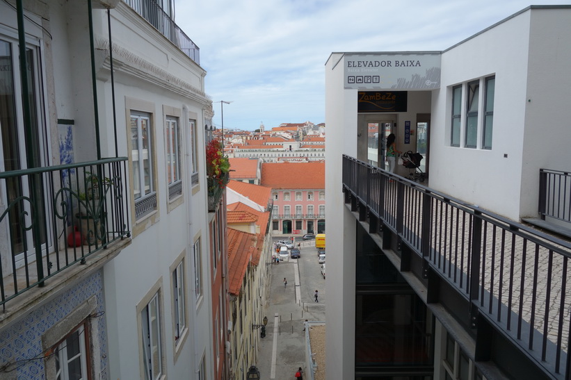 Elevador Baixa som jag passerade på väg upp till Castelo de São Jorge, Lissabon.