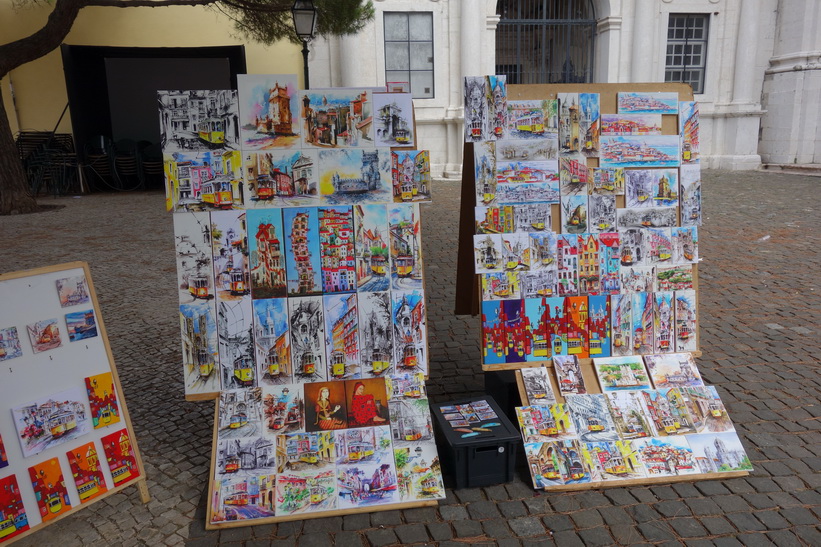 Konst på Largo da Graça, Lissabon.