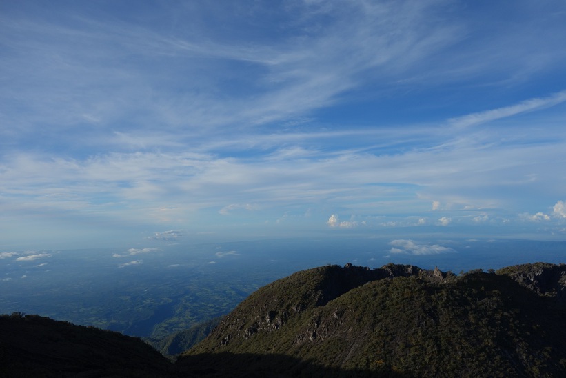 Utsikten uppifrån toppen av Volcán Barú.