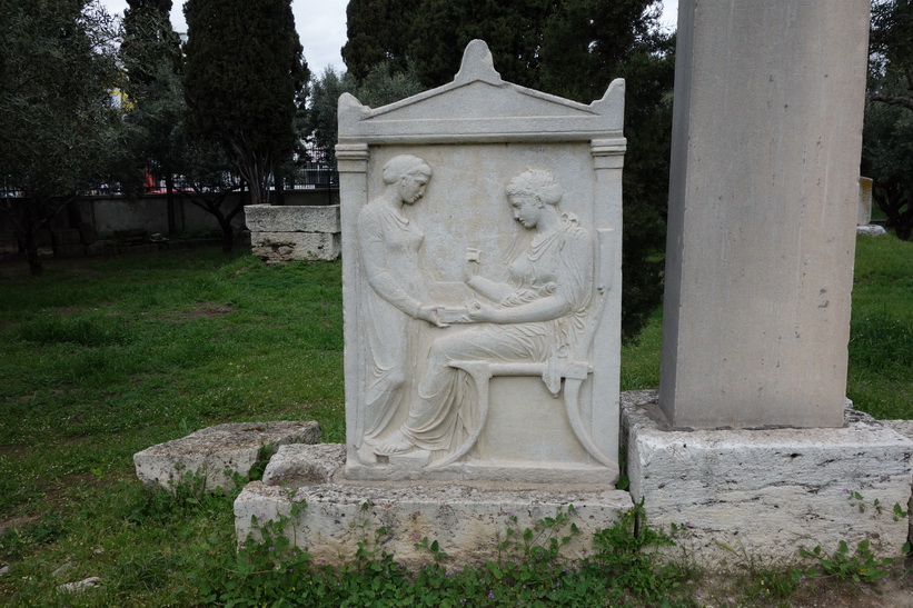 Fantastiskt vacker gravsten, Kerameikos, Aten.