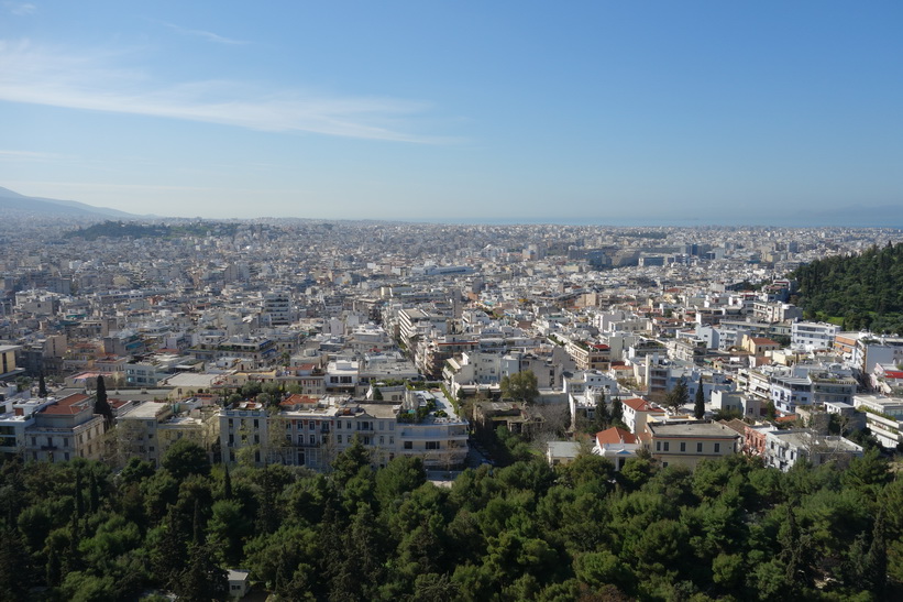Utsikt över Aten från Akropolis.