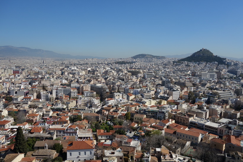 Utsikt över Aten från Akropolis.