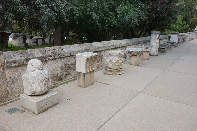 Utanför Attalos stoa, antika Agoran, Aten.