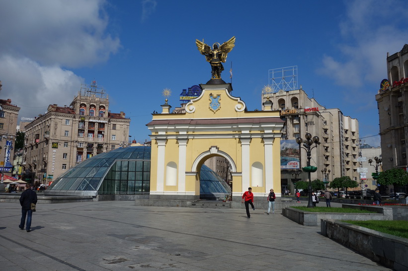 Självständighetstorget (Majdan Nezalezjnosti) i Kyiv.