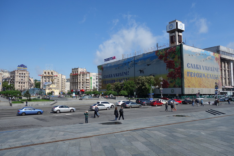 Självständighetstorget (Majdan Nezalezjnosti) i Kyiv.