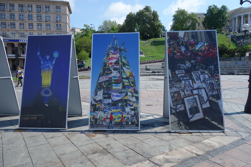 Självständighetstorget (Majdan Nezalezjnosti) i Kyiv.