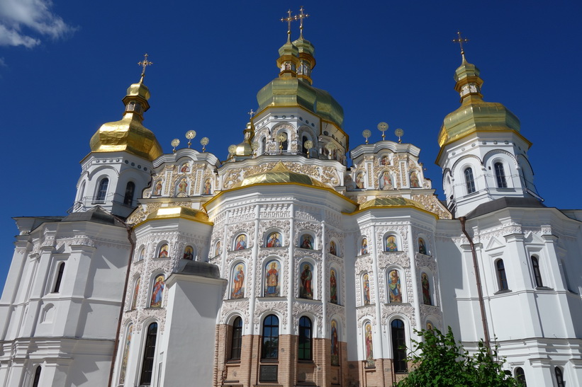 Rekonstruerade Marie avsomnandes katedral, Kievo-Petjerskaja lavra, Kyiv.