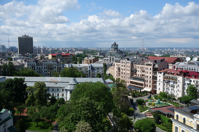 Utsikt över centrala Kyiv från Sofiakatedralen.