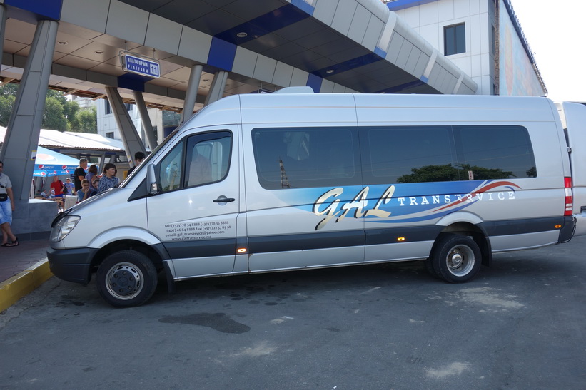 Mercedesbussen som jag åkte med mellan Odessa och Chișinău.