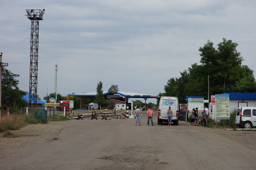 Gränspostering vid gränsen Ukraina-Moldavien.
