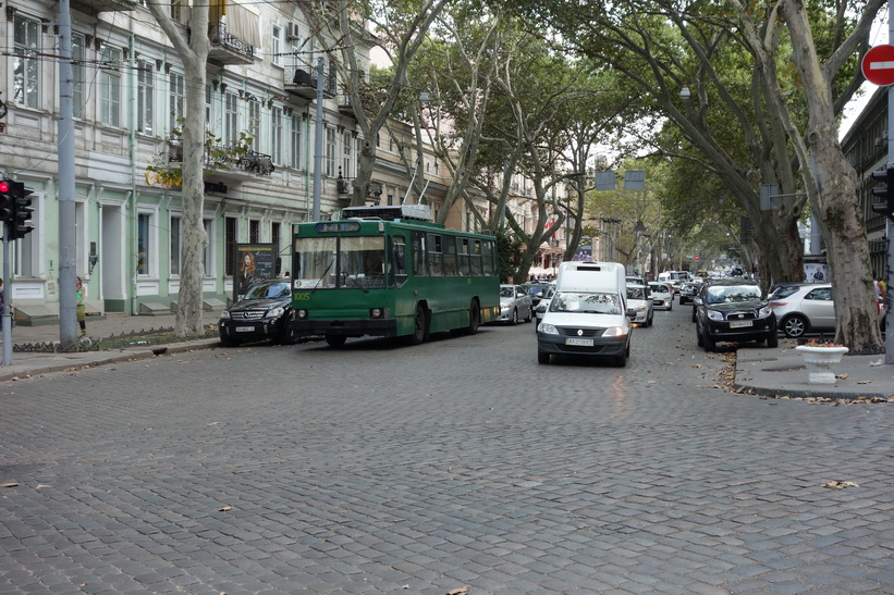 En klassisk öststatstrådbuss, Odessa.