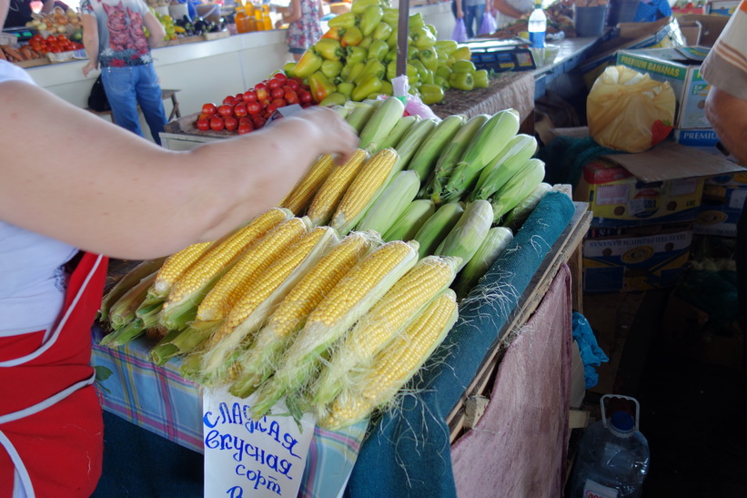 Privoz-marknaden i centrala Odessa.