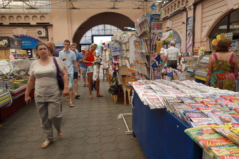 Privoz-marknaden i centrala Odessa.