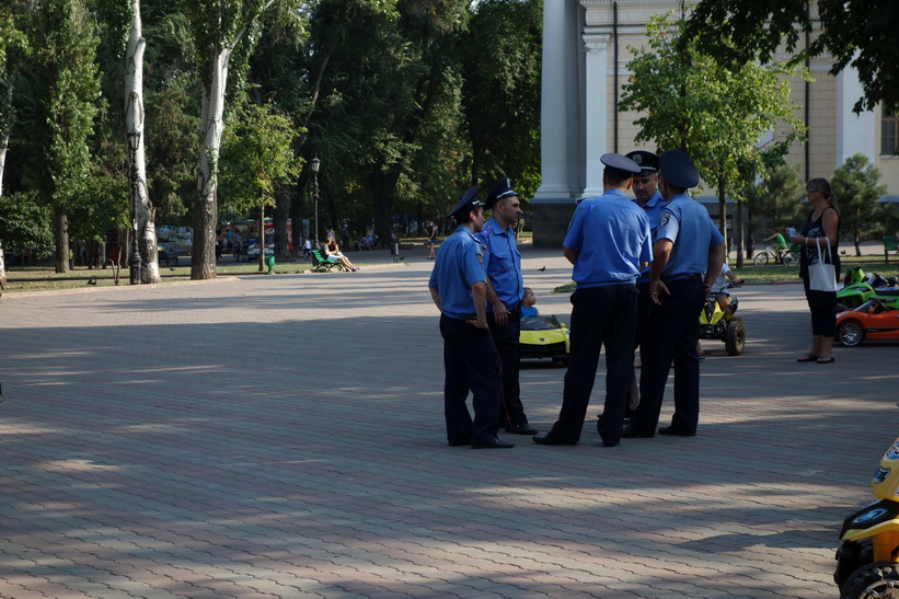 Ukrainska polismän i Odessa.
