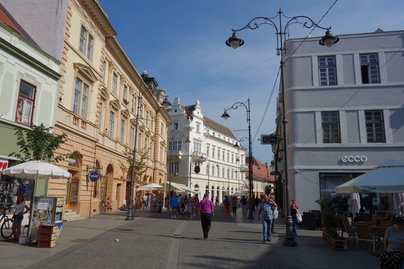 Gågatan Strada Nicolae Balcescu, Sibiu.