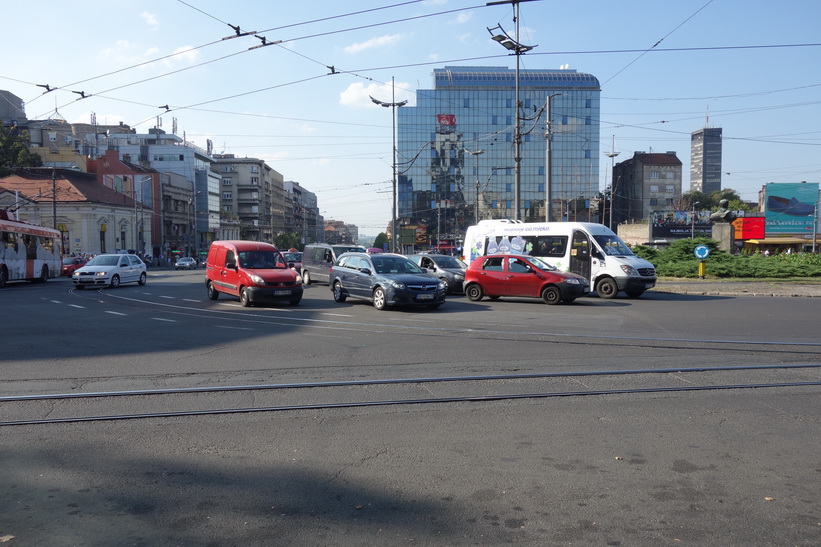 En av dom största och mest förvirrande rondeller jag sett, Belgrad.