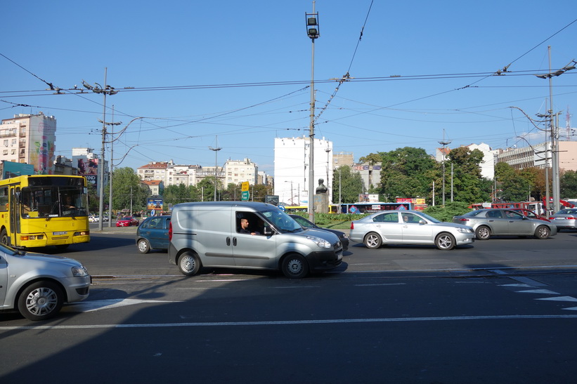 En av dom största och mest förvirrande rondeller jag sett, Belgrad.