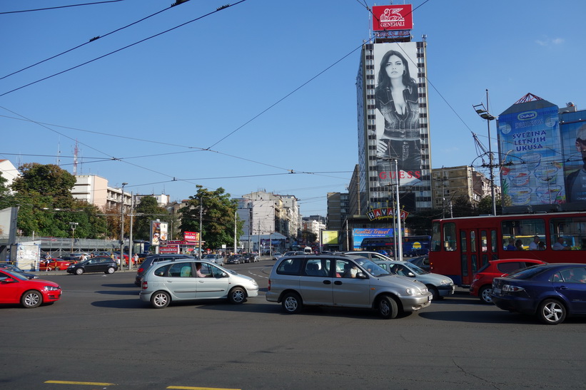 En av dom största och mest förvirrande rondeller jag sett, Belgrad.