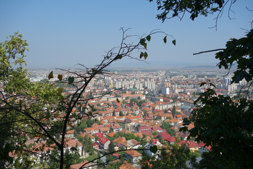 Vy över Brașov från mount Tampa.