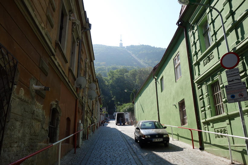 På väg upp till mount Tampa, Brașov.