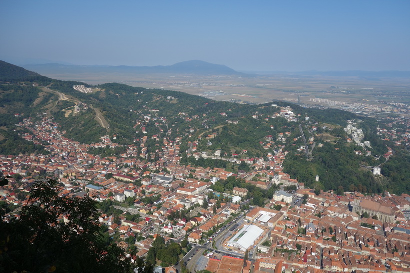 Vy över Brașov från mount Tampa.