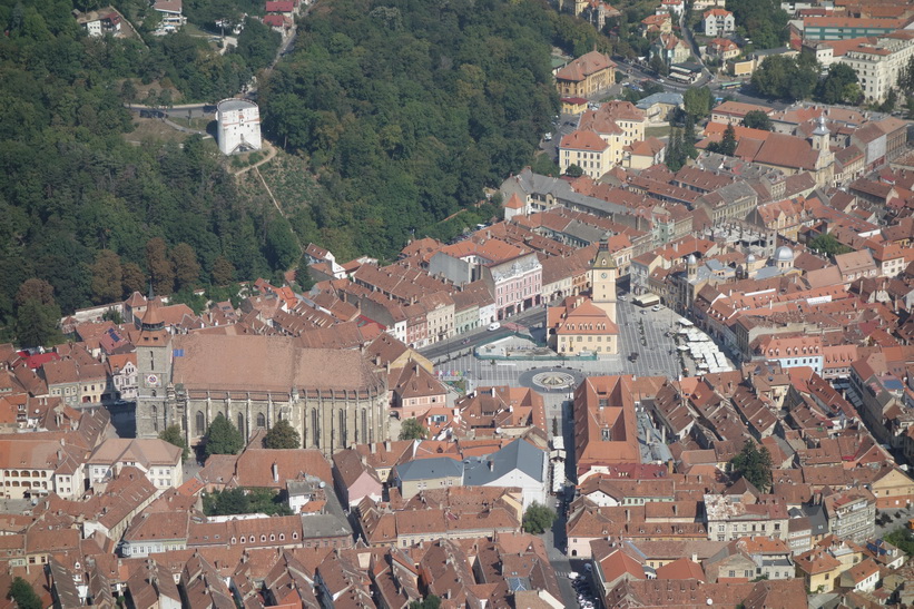 Vy över Brașov från mount Tampa.