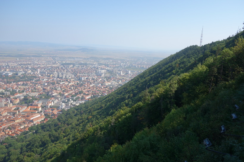 Vy över Brașov från mount Tampa.