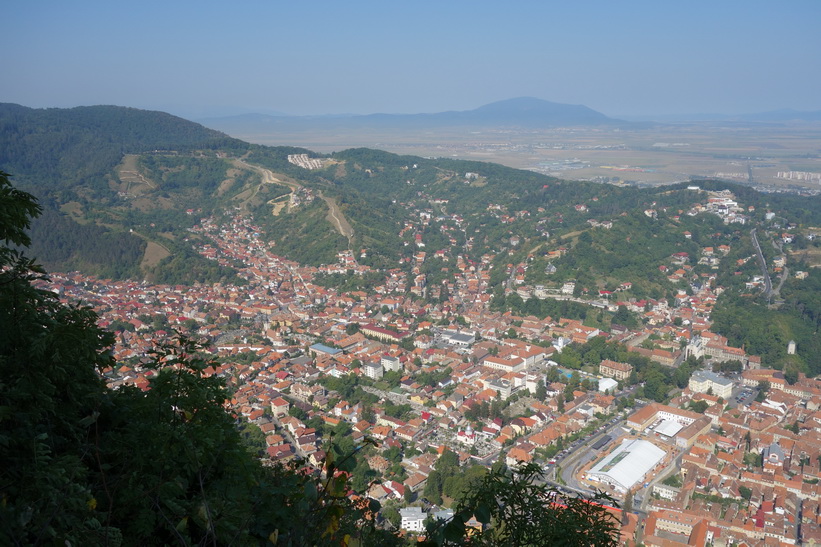 Vy över Brașov från mount Tampa.