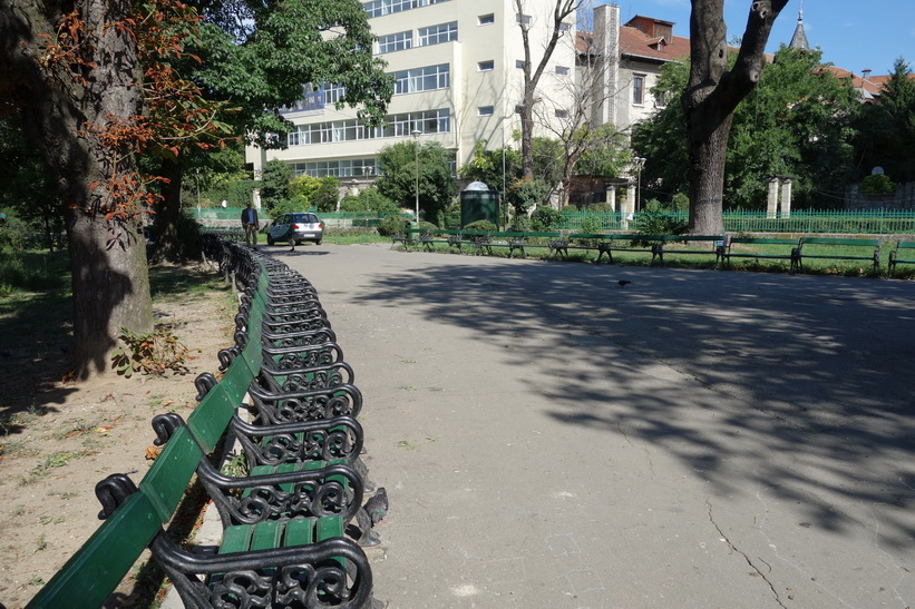 Jag har aldrig sett en park med så mycket sittplatser, Cișmigiu Gardens, Bukarest.