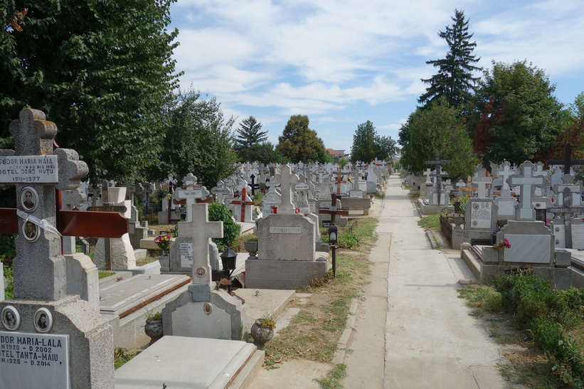 Gravstenar på kyrkogården Ghencea cemetery i Bukarest.