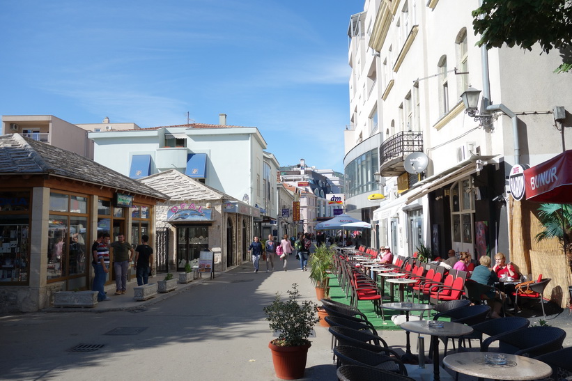 Gågatan i centrala Mostar.