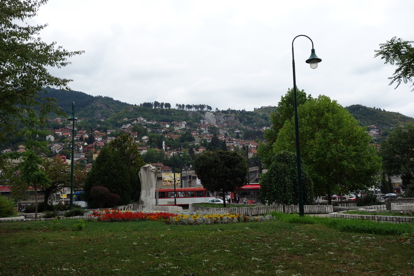 Park i centrala Sarajevo.