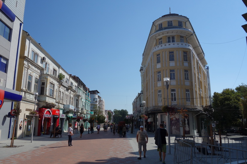 Gågatan i centrala Varna.