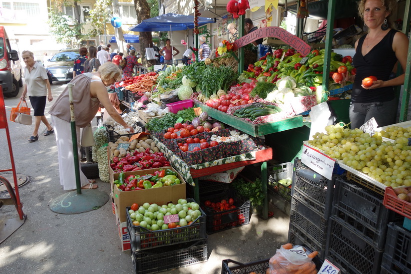 Marknaden i Veliko Tărnovo.